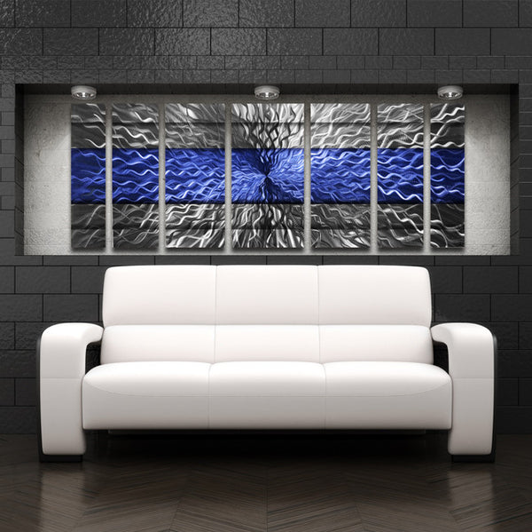 Fracture Lighted Metal Wall Art Sculpture with LED Color Changing Lighting