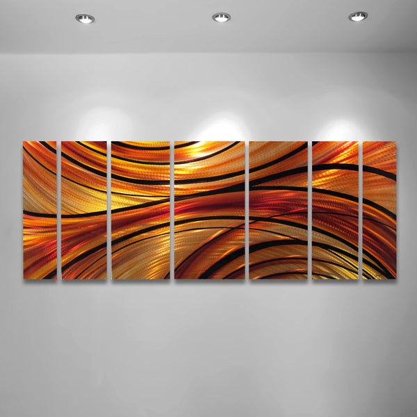 Orange Juice Splash | Large Metal Wall Art Print | Great Big Canvas