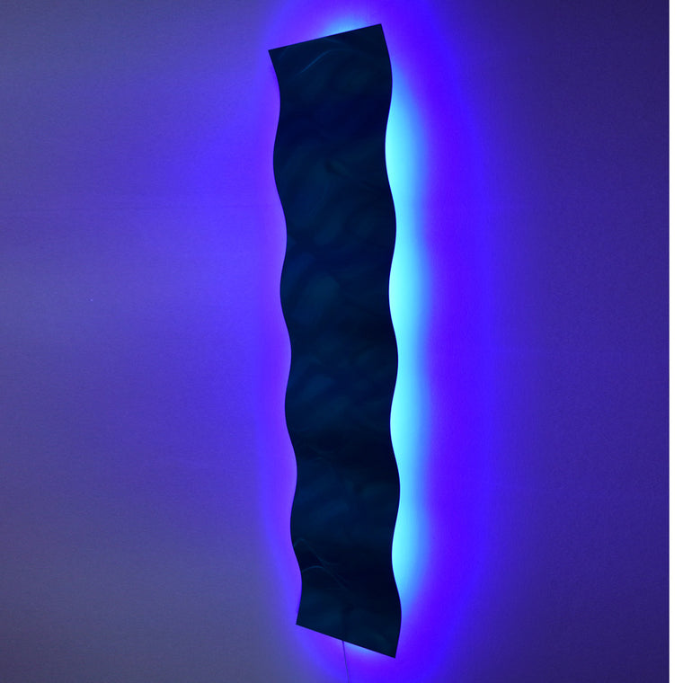 Fracture Lighted Metal Wall Art Sculpture with LED Color Changing Lighting